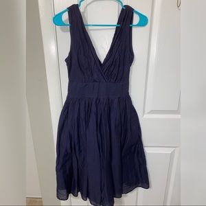 Blue deep V dress